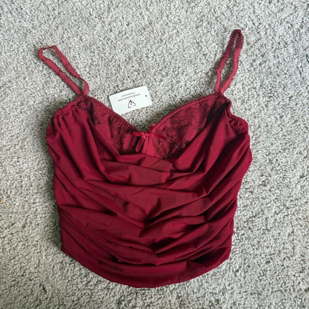 Windsor Burgundy Camisole Top Size XS New